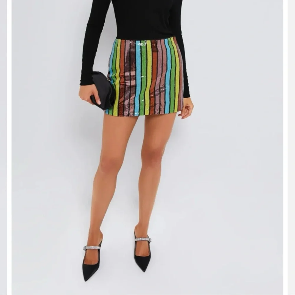 Pomander Place Vibrant Sequin Mini Skirt - Picture 2 of 3